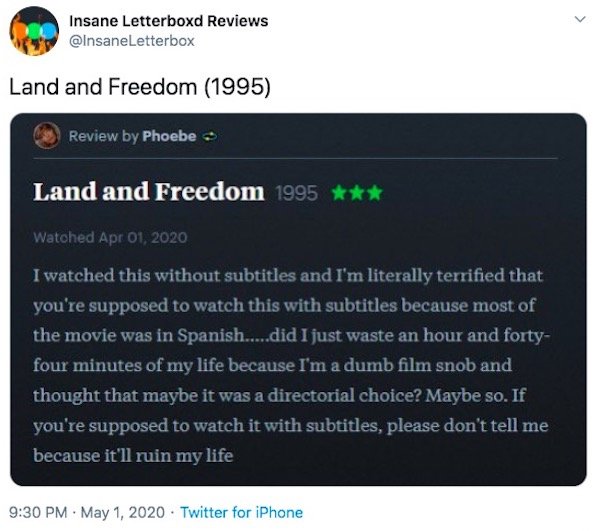 Letterboxd Fan Movie Reviews (35 pics)