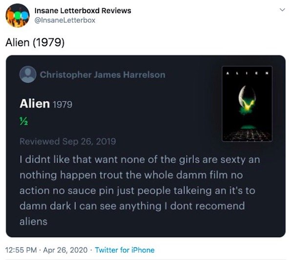 Letterboxd Fan Movie Reviews (35 pics)