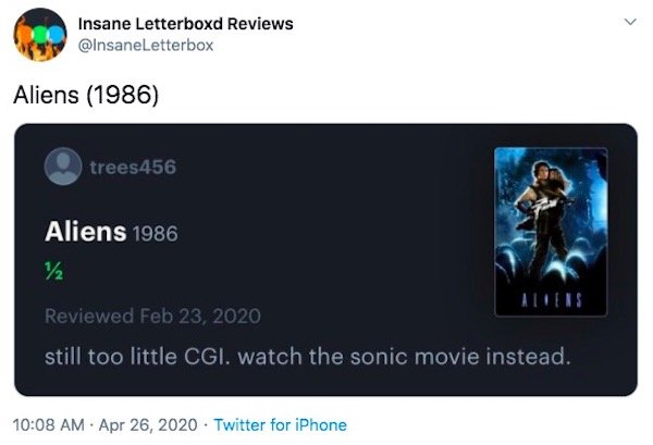 Letterboxd Fan Movie Reviews (35 pics)