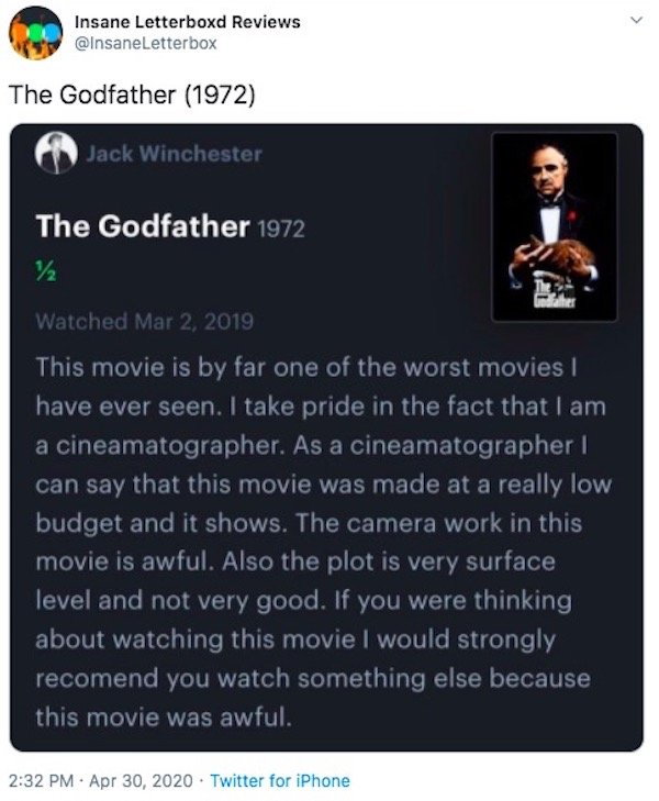 Letterboxd Fan Movie Reviews (35 pics)