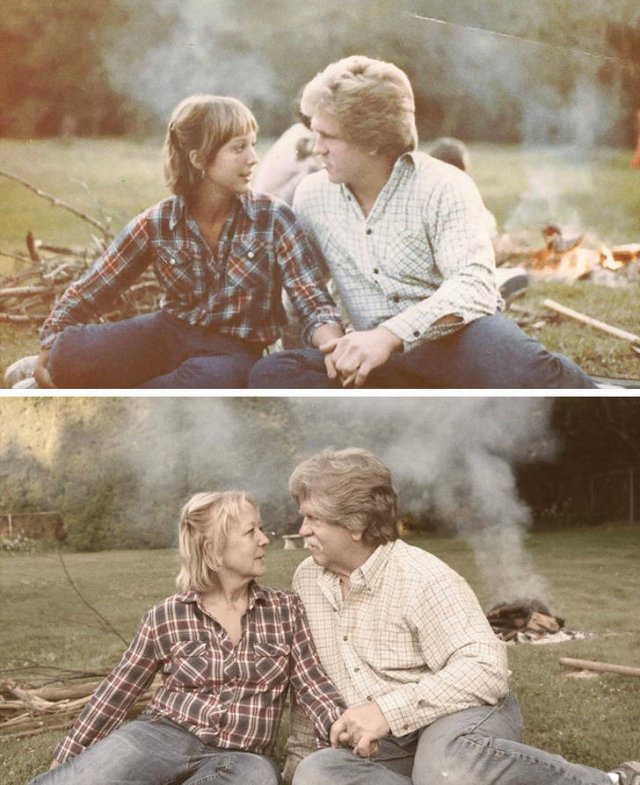 Sweet Couples: Then And Now (22 pics)