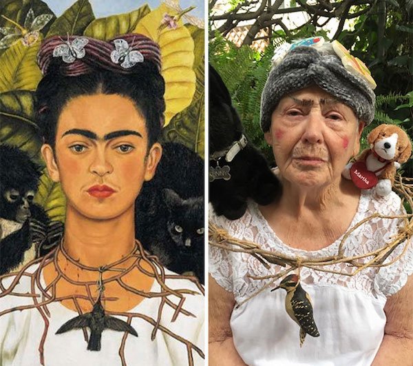 This 83-Year-Old Woman Does Art Recreation (17 pics)