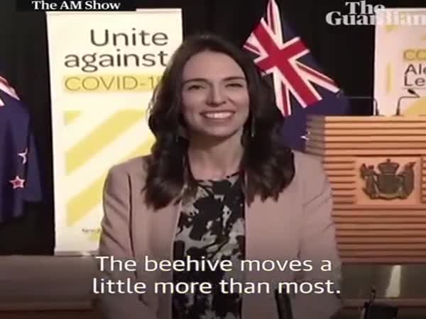 New Zealand's Prime Minister Reacting To An Earthquake