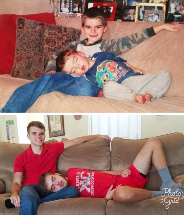 People Recreate Their Old Photos (20 pics)
