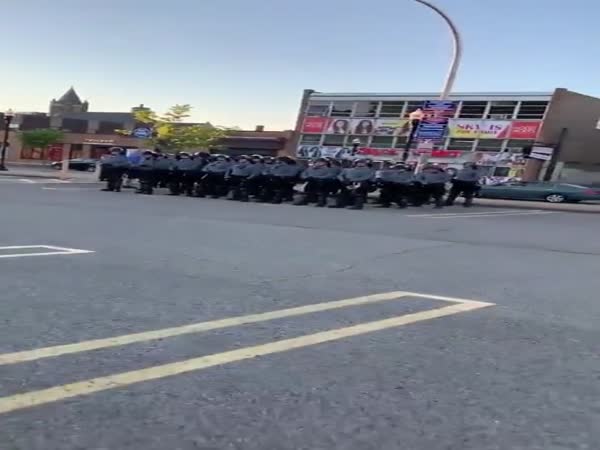 Organizer Of A Peaceful Demonstration In Pittsburgh Gives The State Police Water