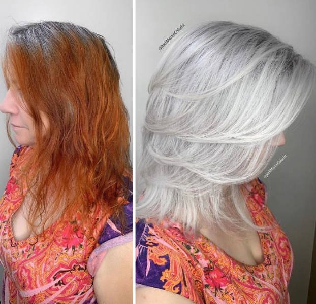 Great Gray Hair Hairstyles (35 pics)