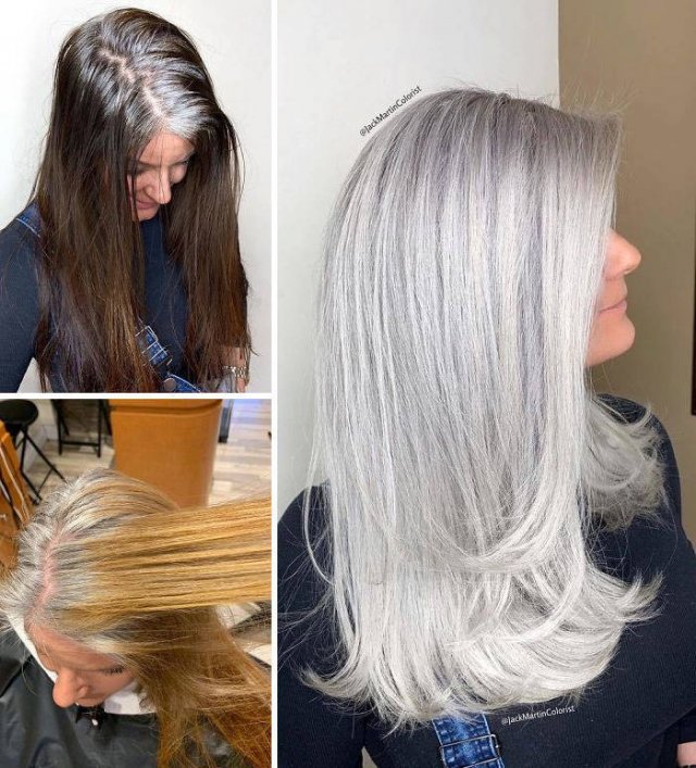 Great Gray Hair Hairstyles (35 pics)