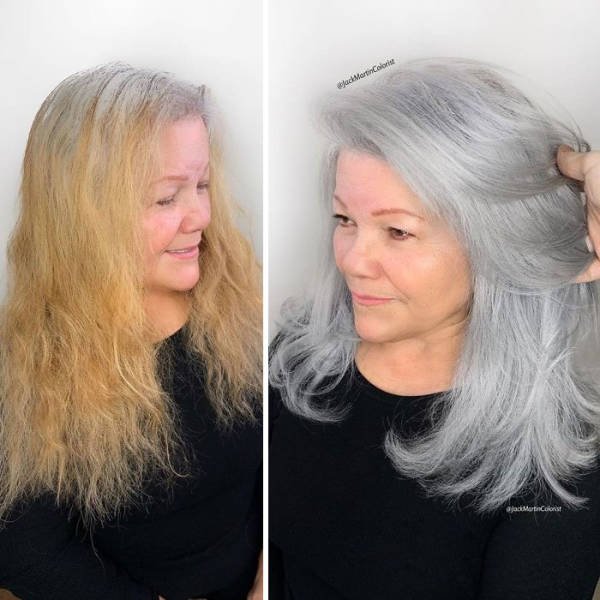 Great Gray Hair Hairstyles (35 pics)