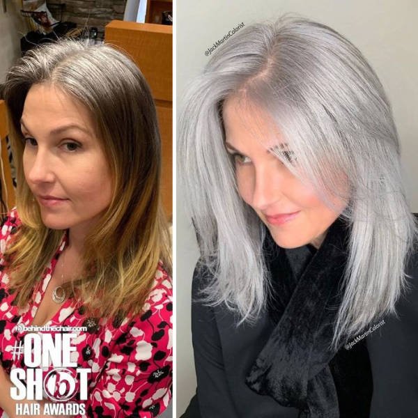 Great Gray Hair Hairstyles (35 pics)