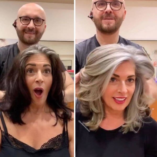 Great Gray Hair Hairstyles (35 pics)