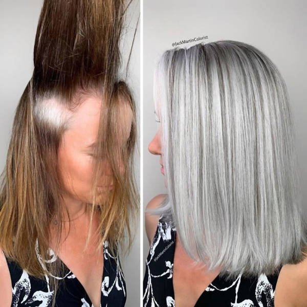 Great Gray Hair Hairstyles (35 pics)