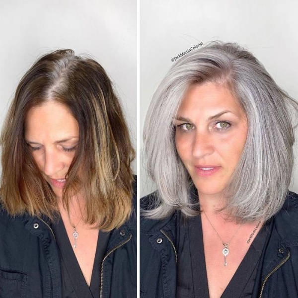 Great Gray Hair Hairstyles (35 pics)