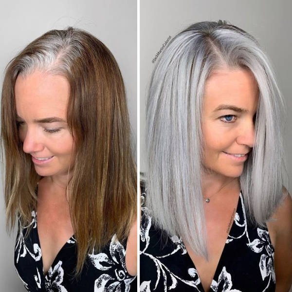 Great Gray Hair Hairstyles (35 pics)