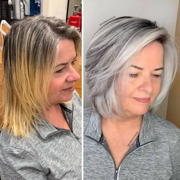 Great Gray Hair Hairstyles (35 pics)