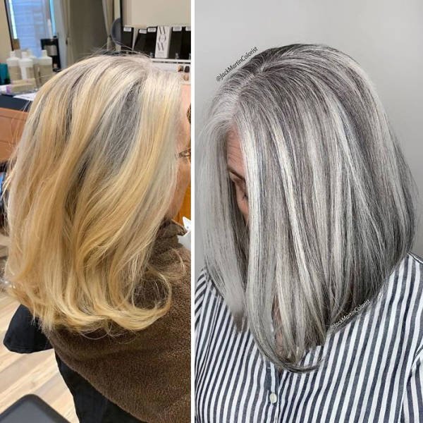 Great Gray Hair Hairstyles (35 pics)