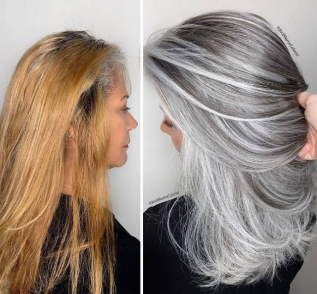 Great Gray Hair Hairstyles (35 pics)