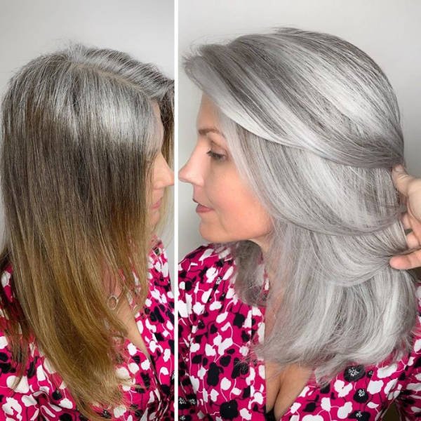 Great Gray Hair Hairstyles (35 pics)