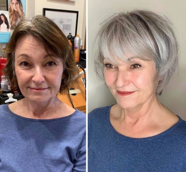 Great Gray Hair Hairstyles (35 pics)