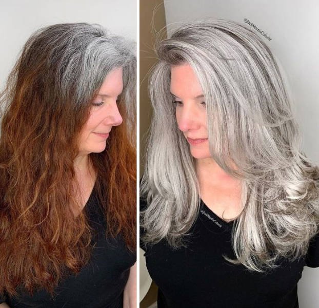 Great Gray Hair Hairstyles (35 pics)