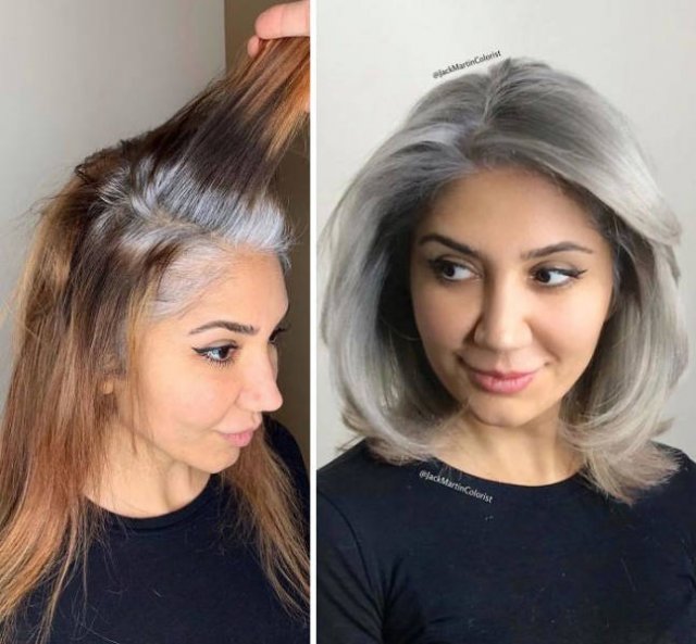 Great Gray Hair Hairstyles (35 pics)