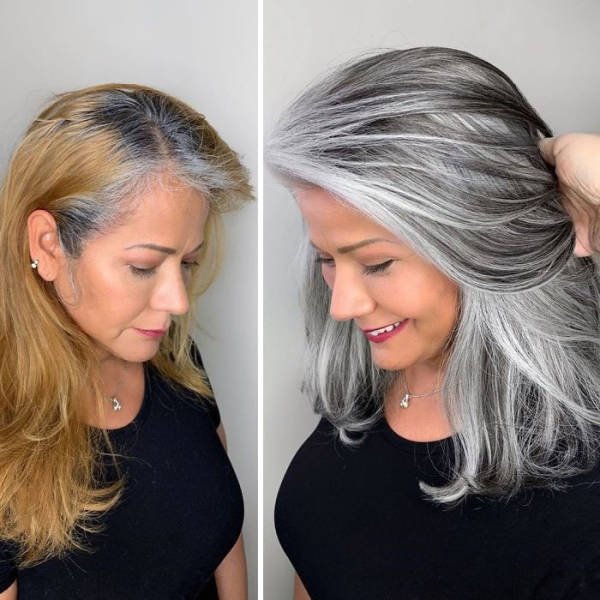 Great Gray Hair Hairstyles (35 pics)