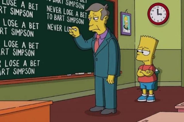 "Simpsons" Chalkboard (46 pics) "Simpsons" Chalkboard (46 pics)