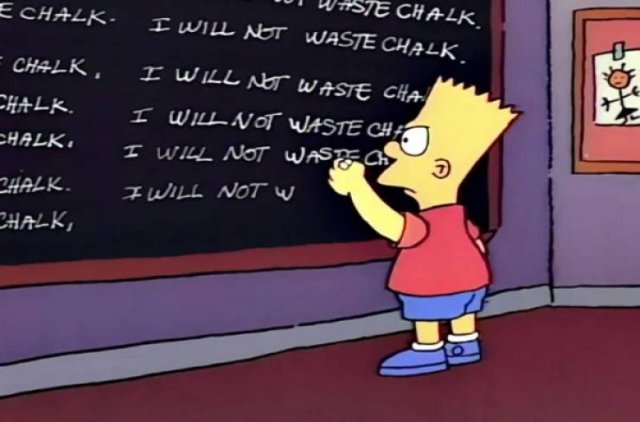 "Simpsons" Chalkboard (46 pics) "Simpsons" Chalkboard (46 pics)
