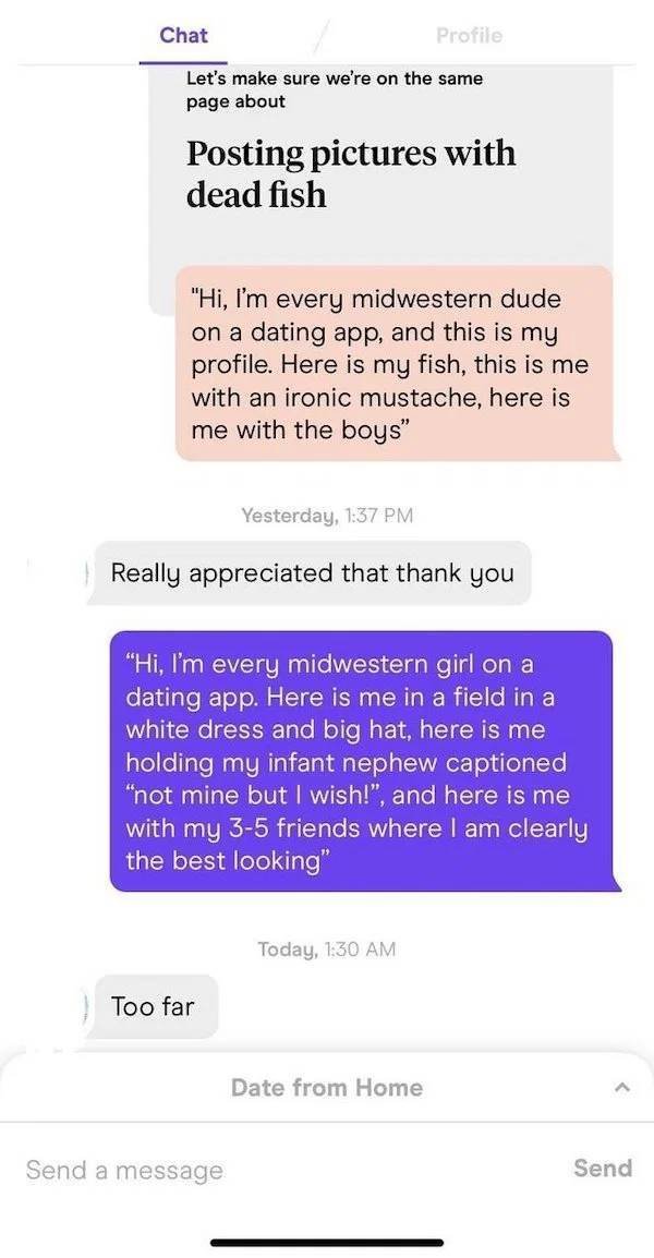 what to say on a dating app message