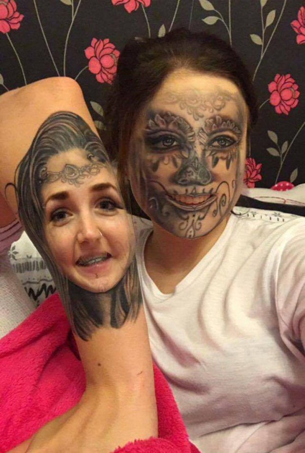 Face-Swapping Tattoos (28 pics)