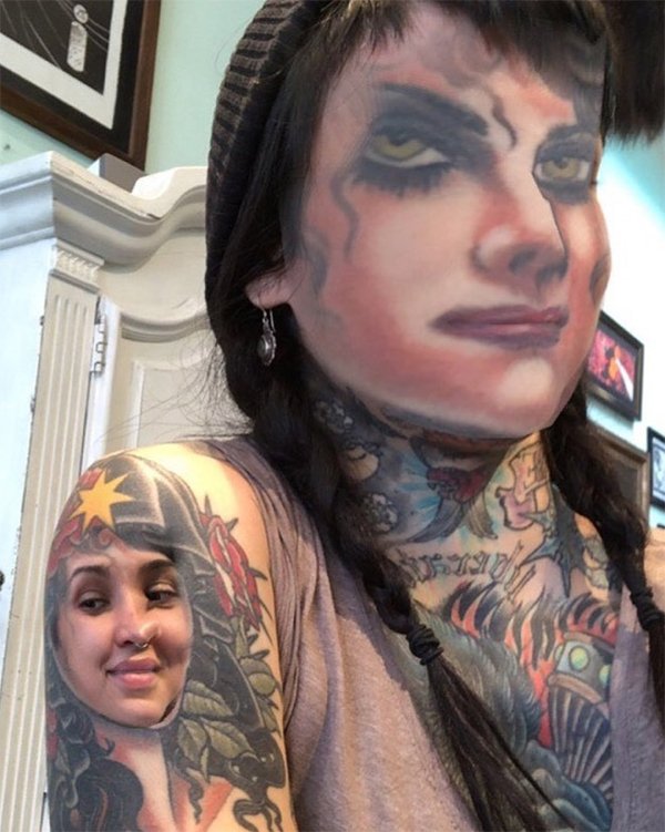 Face-Swapping Tattoos (28 pics)