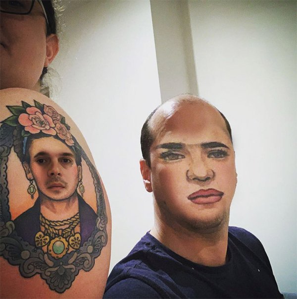 Face-Swapping Tattoos (28 pics)