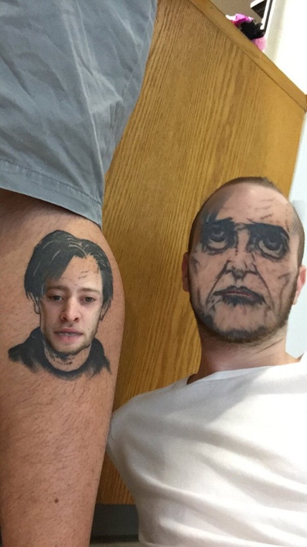 Face-Swapping Tattoos (28 pics)