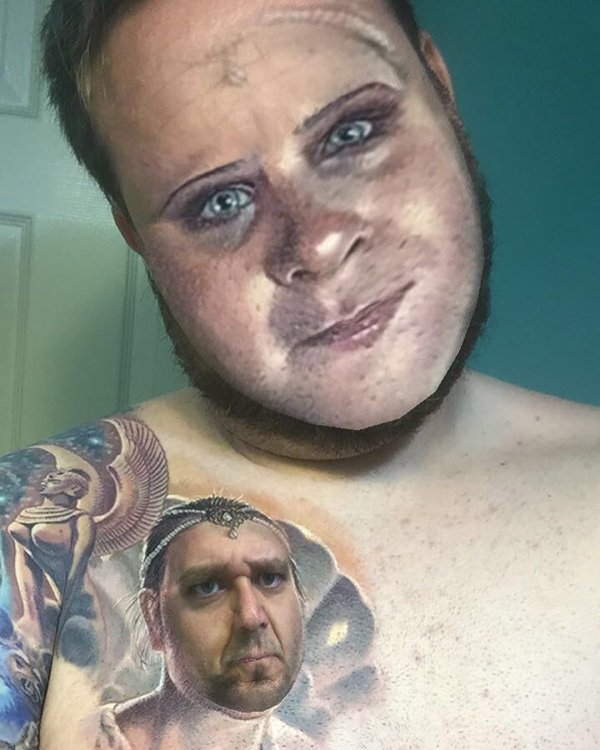 Face-Swapping Tattoos (28 pics)
