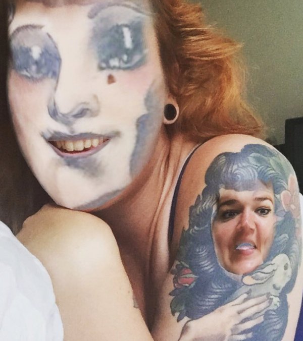 Face-Swapping Tattoos (28 pics)