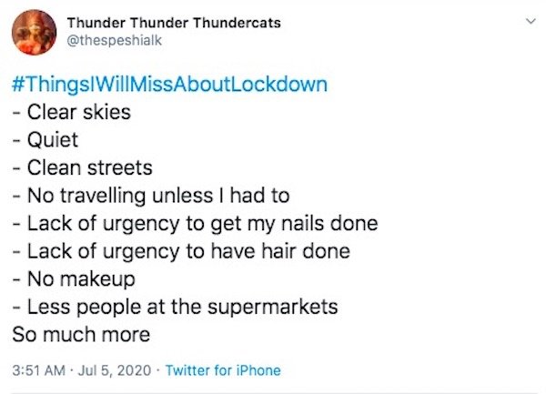 #ThingsIWillMissAboutLockdown Twees (26 pics)