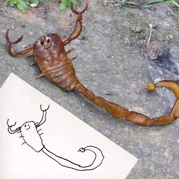 Dad Photoshopped Kids' Drawings (29 pics)