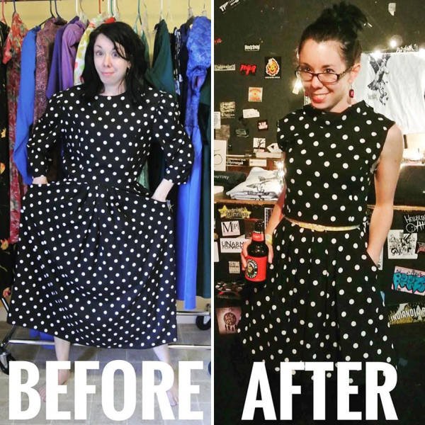 This Woman Transforms Thrift Store Clothes Into Fashion Outfits (30 pics)