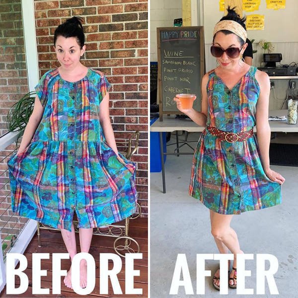 This Woman Transforms Thrift Store Clothes Into Fashion Outfits (30 pics)