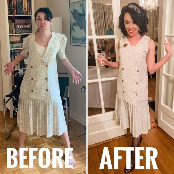 This Woman Transforms Thrift Store Clothes Into Fashion Outfits (30 pics)