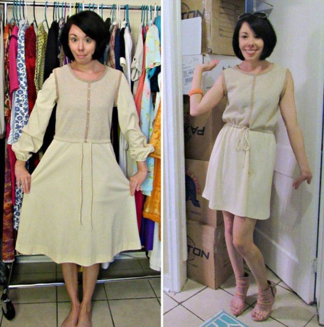 This Woman Transforms Thrift Store Clothes Into Fashion Outfits (30 pics)