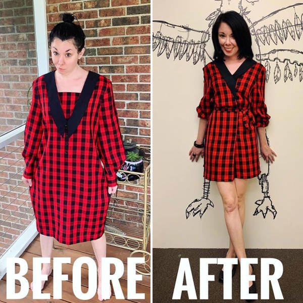 This Woman Transforms Thrift Store Clothes Into Fashion Outfits (30 pics)