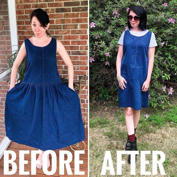 This Woman Transforms Thrift Store Clothes Into Fashion Outfits (30 pics)