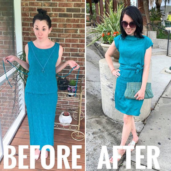 This Woman Transforms Thrift Store Clothes Into Fashion Outfits (30 pics)