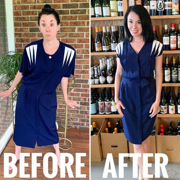 This Woman Transforms Thrift Store Clothes Into Fashion Outfits (30 pics)