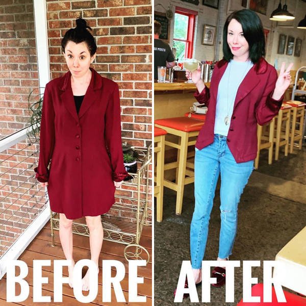 This Woman Transforms Thrift Store Clothes Into Fashion Outfits (30 pics)