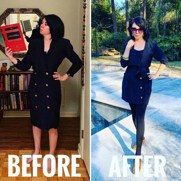 This Woman Transforms Thrift Store Clothes Into Fashion Outfits (30 pics)