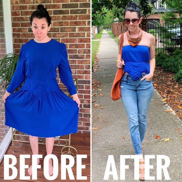 This Woman Transforms Thrift Store Clothes Into Fashion Outfits (30 pics)