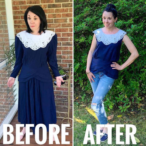 This Woman Transforms Thrift Store Clothes Into Fashion Outfits (30 pics)