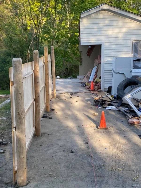 Property Dispute: Man Got Half Of His Neighbors Garage (9 pics)