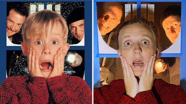 This Couple Recreates Famous Movies And TV Series Scenes And Posters (29 pics)